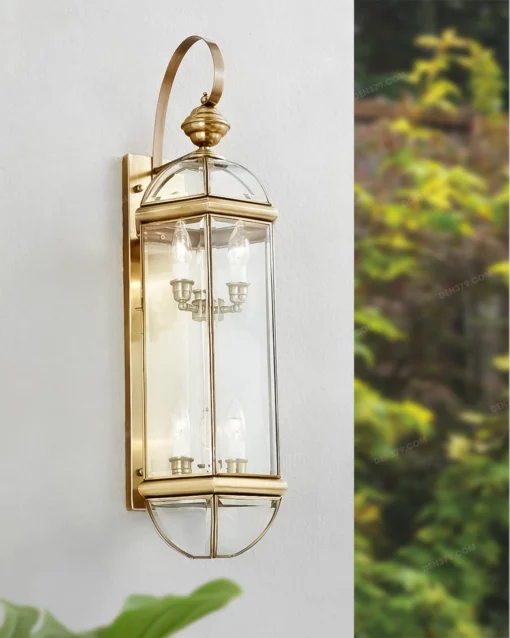 Đèn tường đồng trang trí ngoài trời cao cấp W140