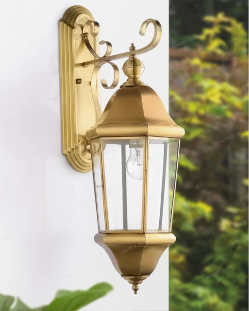 Đèn tường đồng trang trí ngoài trời W142