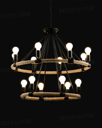 Đèn thả trang trí dây thừng 83411