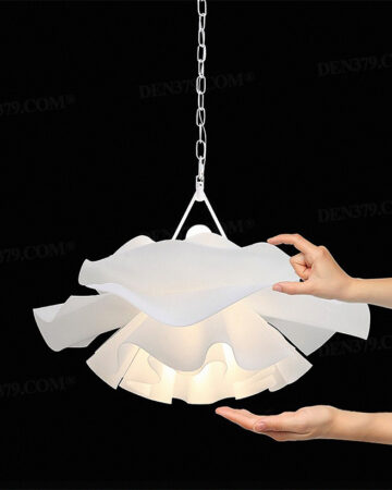 Đèn thả decor bông hoa trắng cách điệu 64136
