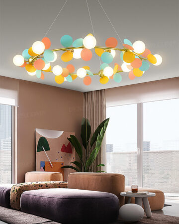 Đèn chùm vòng nguyệt quế phong cách thanh lịch cho phòng khách, phòng ngủ, bàn ăn 65083