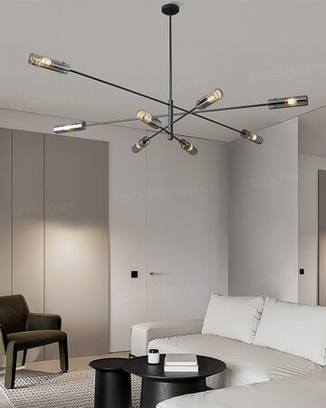 Đèn thả thân đồng phong cách tối giản Minimalist trang trí phòng khách hiện đại 65145