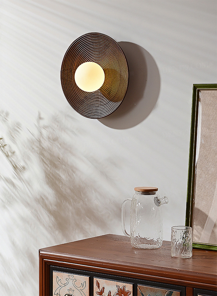 Đèn tường gỗ trang trí phong cách Wabi-sabi 65311