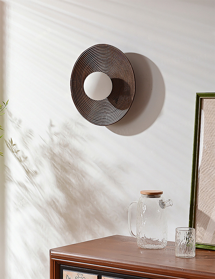 Đèn tường gỗ trang trí phong cách Wabi-sabi 65311