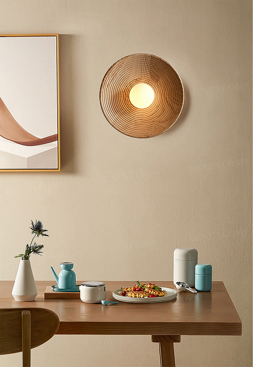 Đèn tường gỗ trang trí phong cách Wabi-sabi 65311