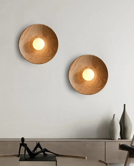 Đèn tường gỗ trang trí phong cách Wabi-sabi 65311