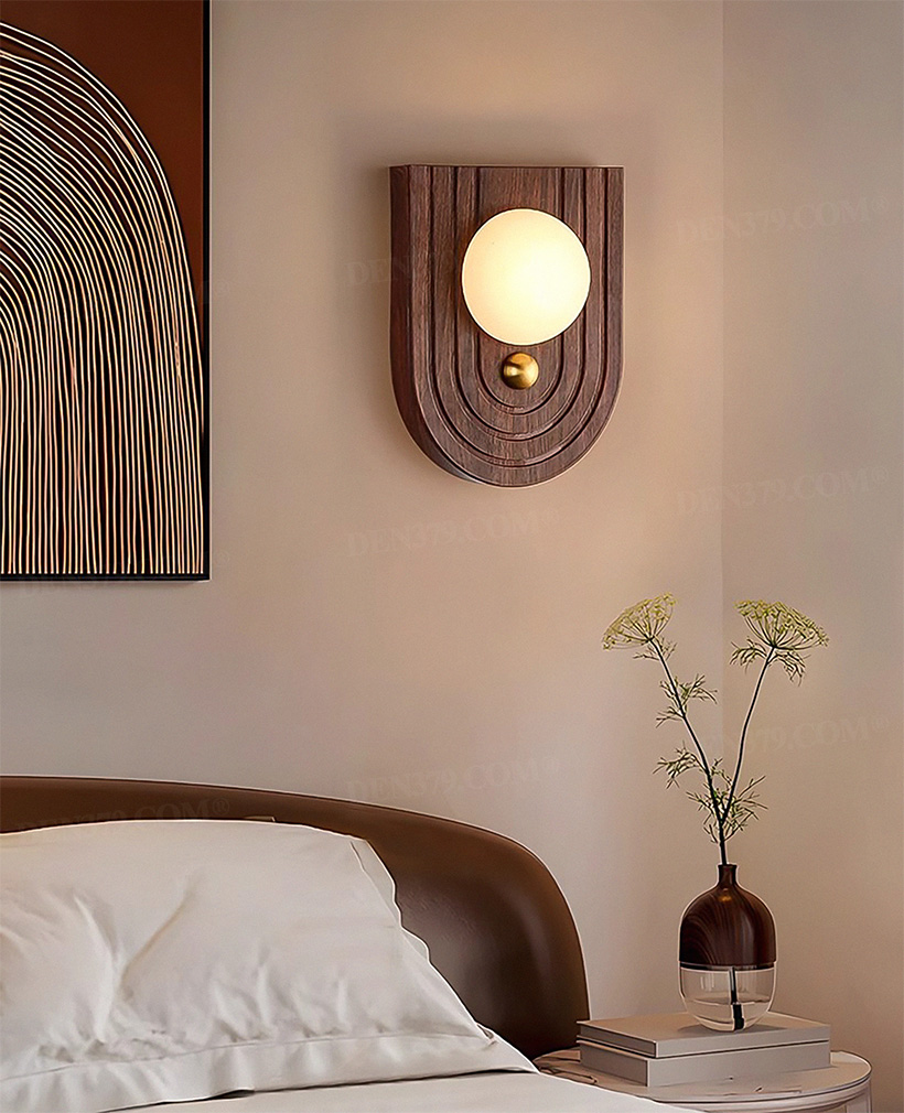 Đèn tường gỗ trang trí 65434