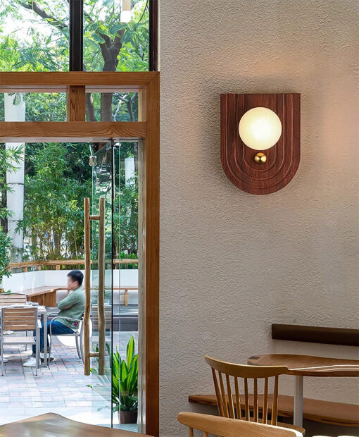 Đèn tường gỗ trang trí 65434