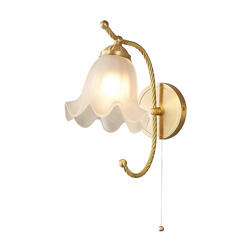 Đèn tường đồng, thủy tinh trang trí phong cách vintage 65499