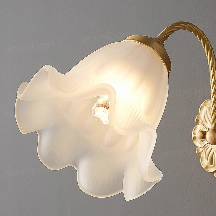 Đèn tường đồng, thủy tinh trang trí phong cách vintage 65499