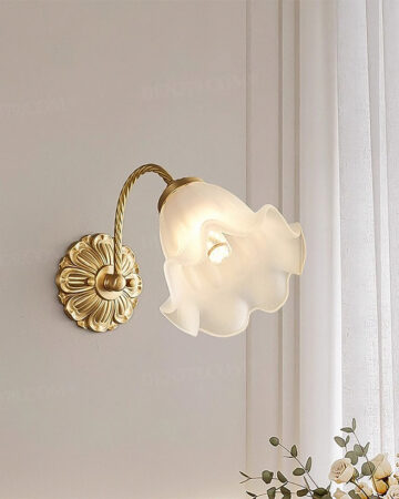 Đèn tường đồng, thủy tinh trang trí phong cách vintage 65499