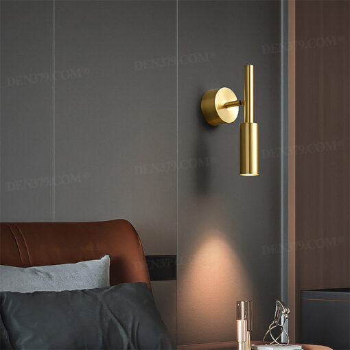 Đèn tường ống rọi đọc sách bằng đồng phong cách tối giản 65749