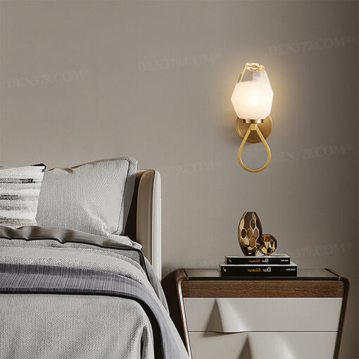 Đèn tường bằng đồng decor nụ hồng sáng tạo 65837