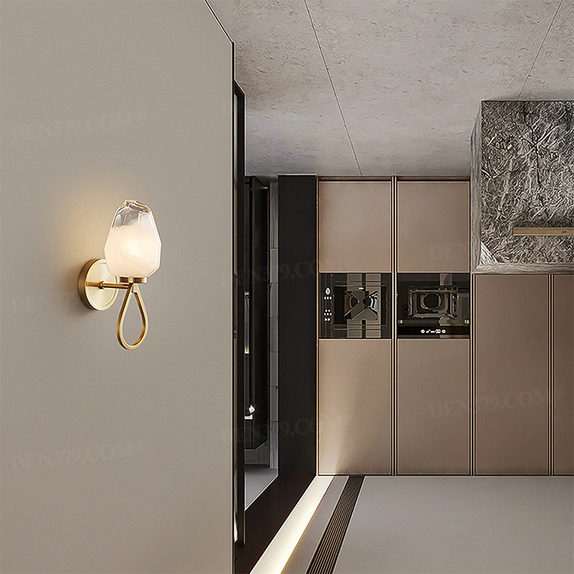 Đèn tường bằng đồng decor nụ hồng sáng tạo 65837