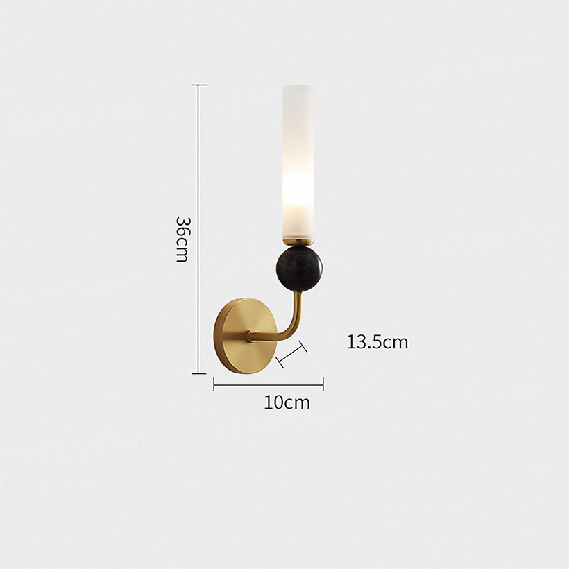 Đèn tường hiện đại bằng đồng và đá marble 65864
