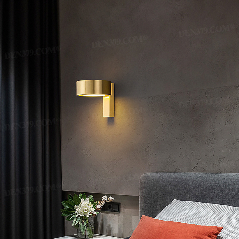 Đèn tường tròn bằng đồng hiện đại tối giản 65877