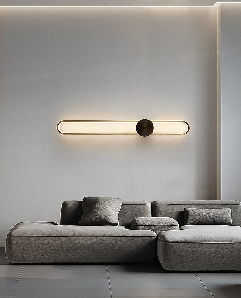 Đèn hắt tường bằng đồng decor hình Oval hiện đại 65889