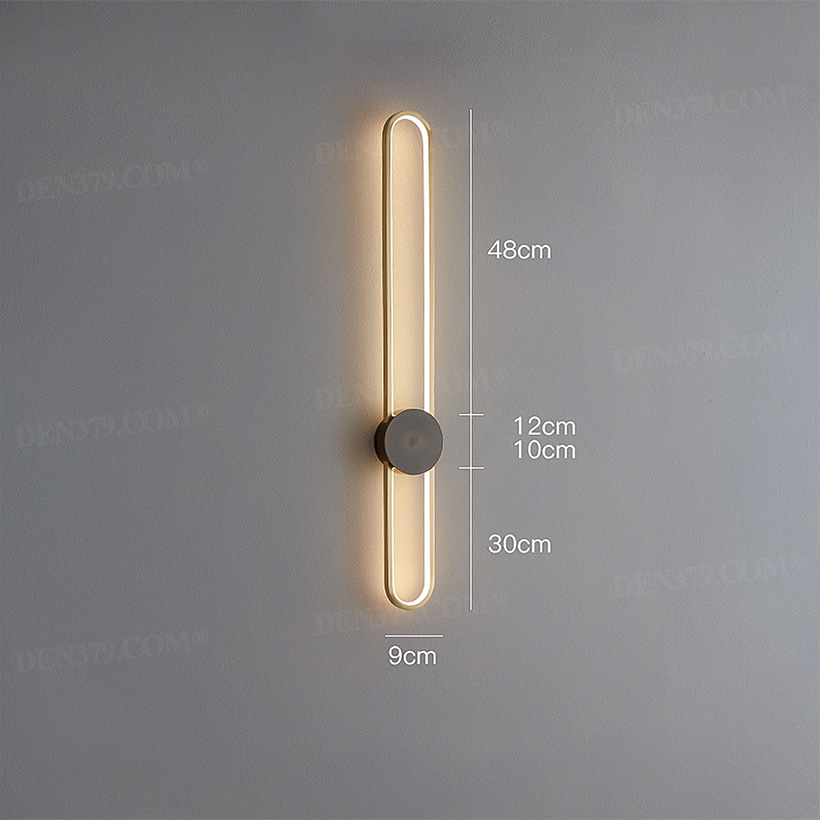 Đèn hắt tường bằng đồng decor hình Oval hiện đại 65889