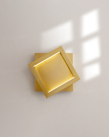 Đèn tường bằng đồng decor kiểu vuông độc đáo 66142