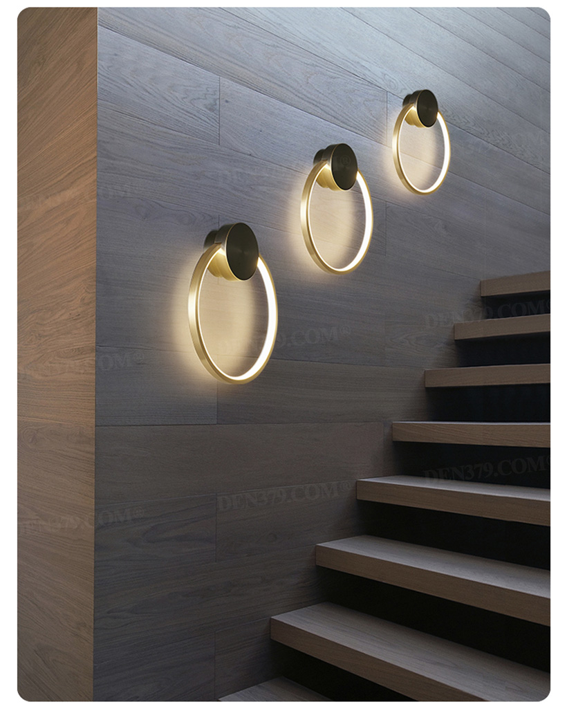 Đèn tường bằng đồng hình học decor 66182