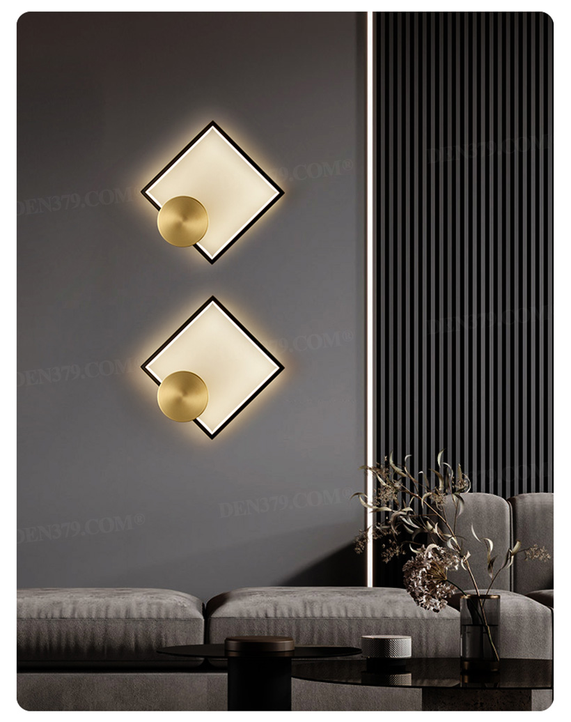 Đèn tường bằng đồng hình học decor 66182