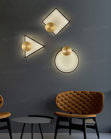 Đèn tường bằng đồng hình học decor 66182