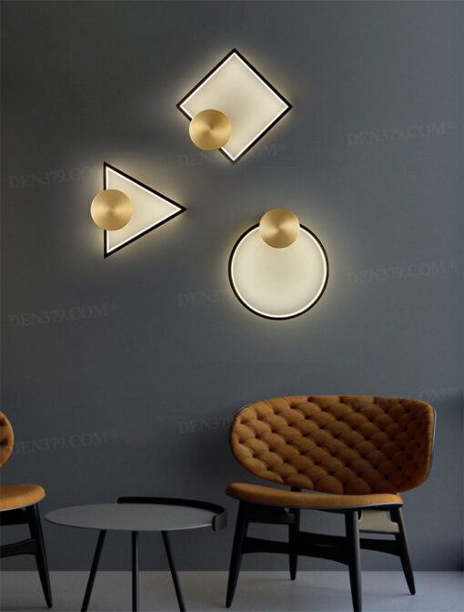 Đèn tường bằng đồng hình học decor 66182