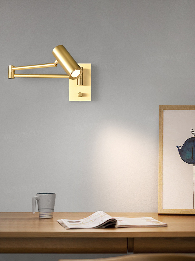 Đèn gắn tường đồng thau điều chỉnh tiện lợi 66056