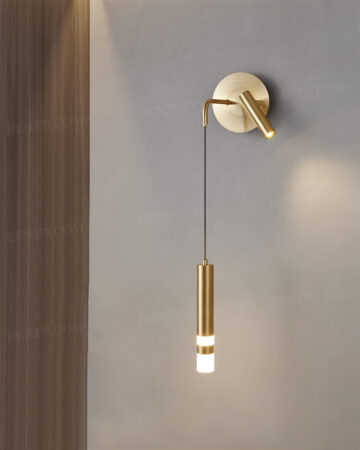 Đèn gắn tường đồng phòng khách, phòng ngủ có rọi đọc sách 66068