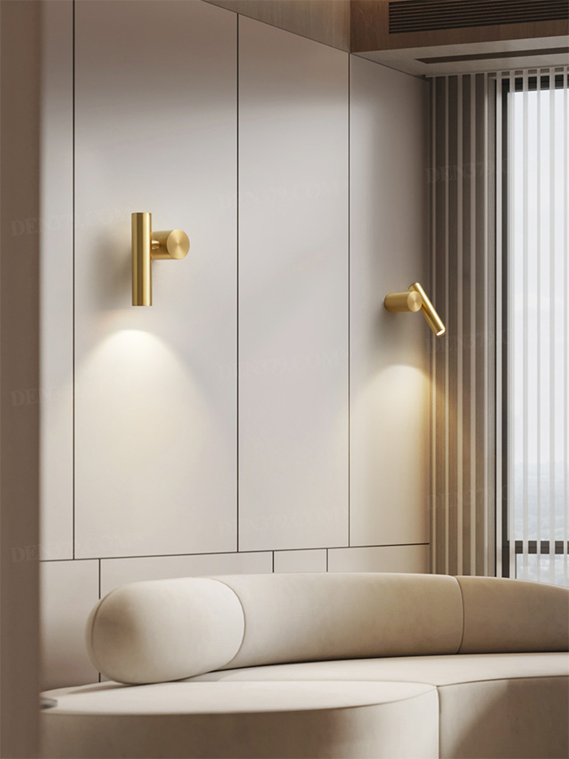 Đèn rọi gắn tường bằng đồng decor hiện đại 66082