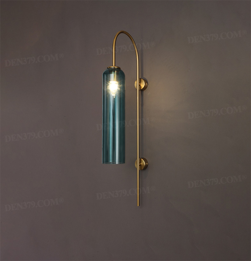 Đèn treo tường hiện đại tối giản màu xanh 66242