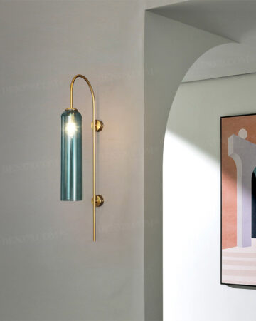 Đèn treo tường hiện đại tối giản màu xanh 66242