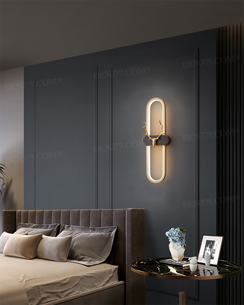 Đèn tường bằng đồng đầu hươu hiện đại 66254