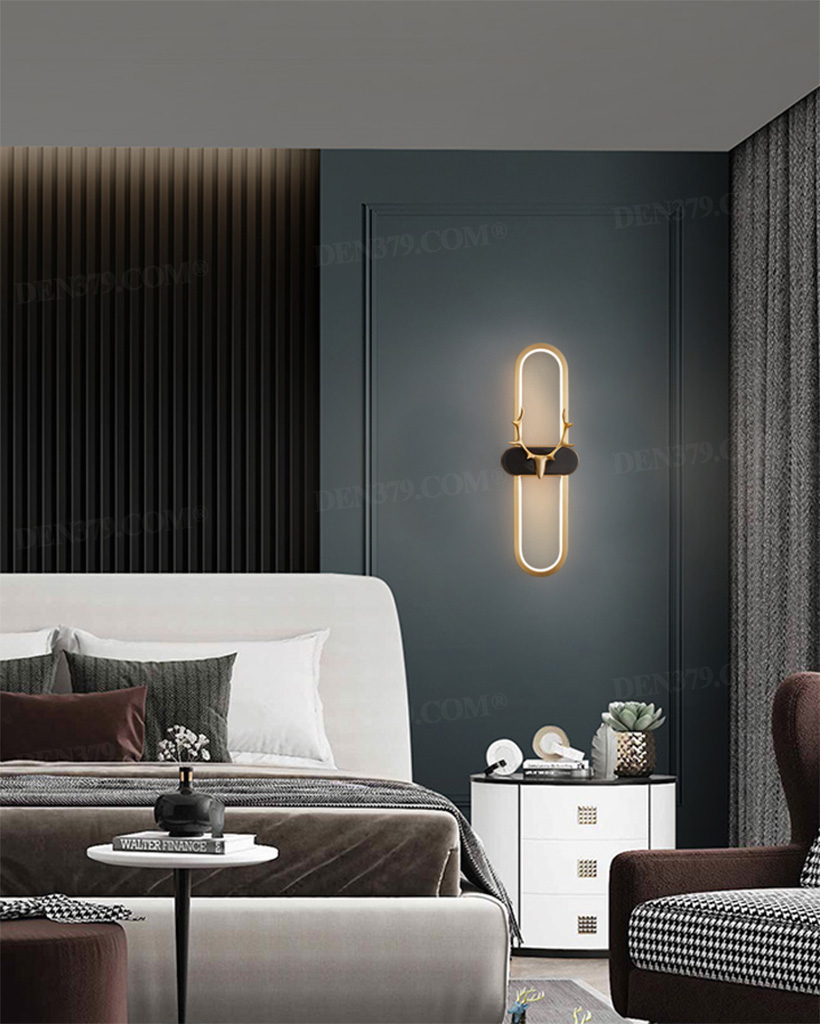 Đèn tường bằng đồng đầu hươu hiện đại 66254