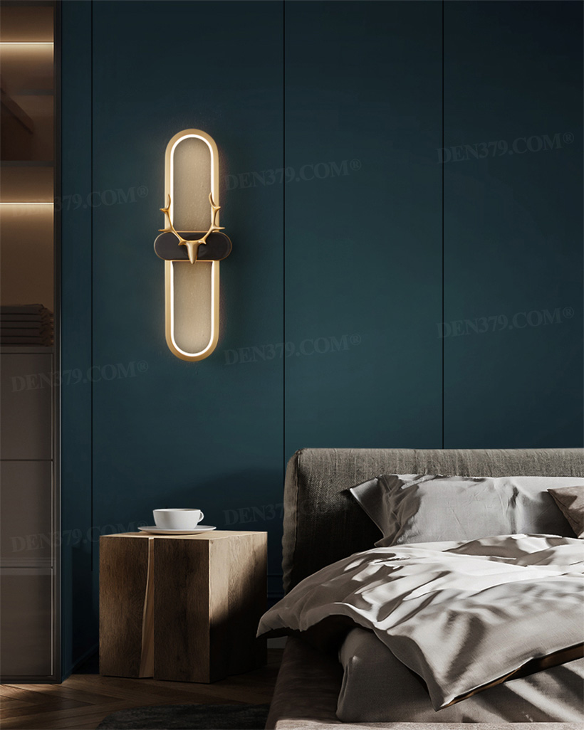 Đèn tường bằng đồng đầu hươu hiện đại 66254