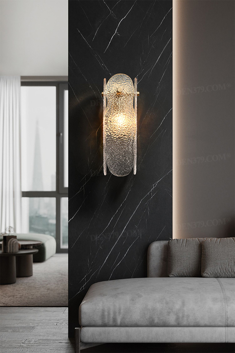 Đèn tường bằng đồng kiểu dáng màn nước độc đáo 66290