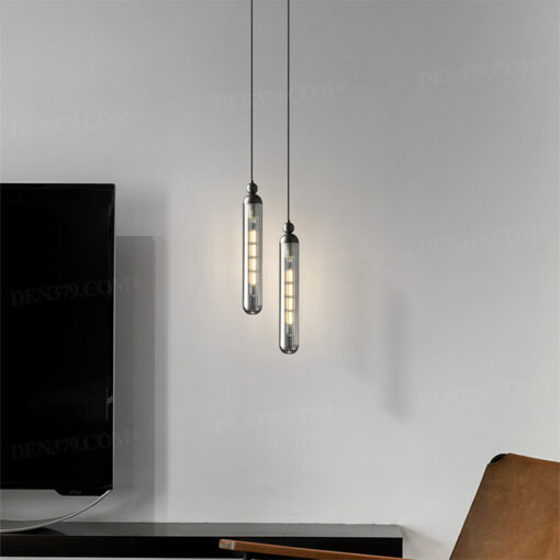 Đèn thả trần decor chao thủy tinh trong suốt 66469