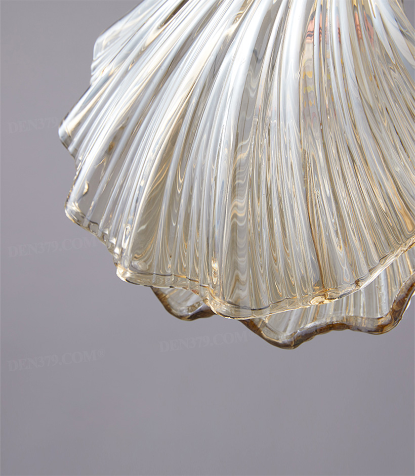 Đèn thả đầu giường decor vỏ sò thủy tinh 66340