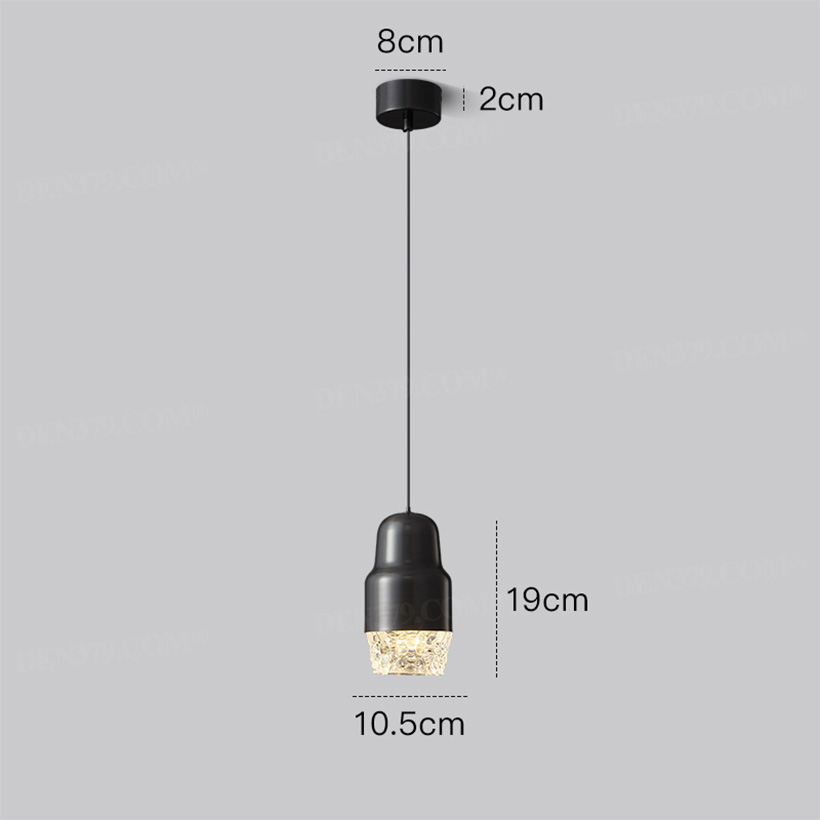 Đèn thả bằng đồng chao acrylic tổ ong 66397