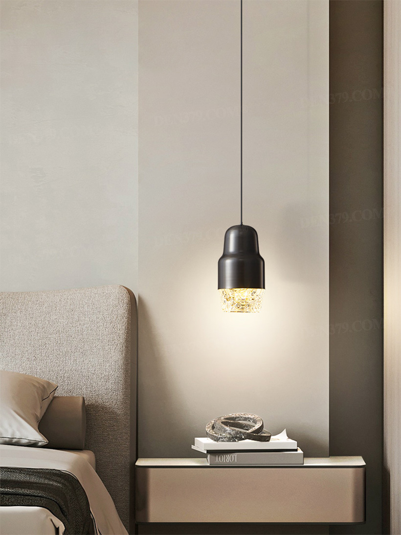 Đèn thả bằng đồng chao acrylic tổ ong 66397