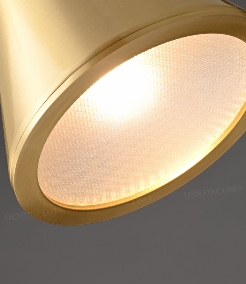 Đèn thả trần hình nón bằng đồng sang trọng 66514