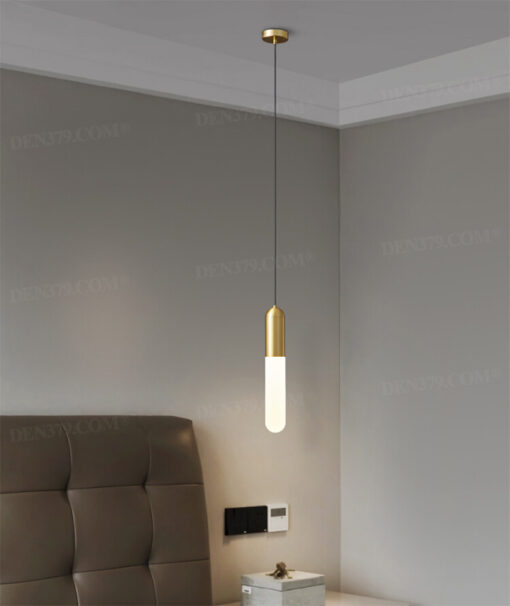 Đèn thả bằng đồng chao Acrylic decor cạnh sofa, đầu giường 66565