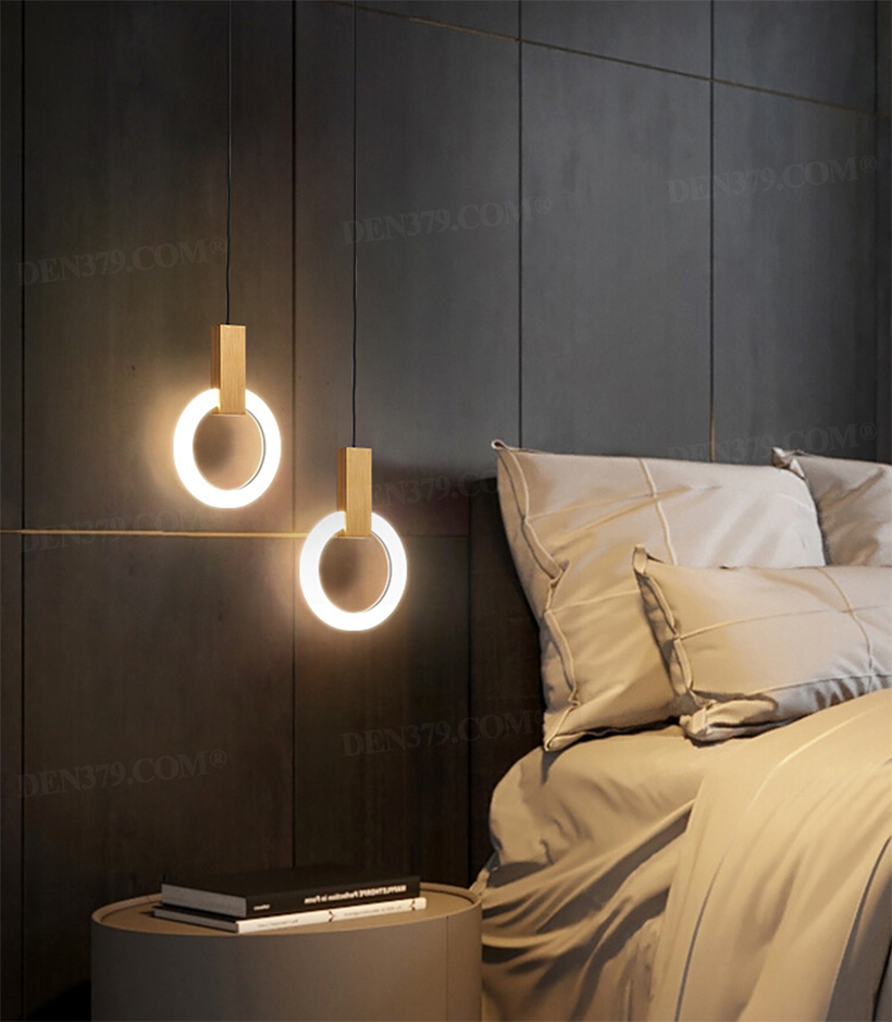 Đèn thả trang trí khung tròn phát sáng phong cách hiện đại 66576