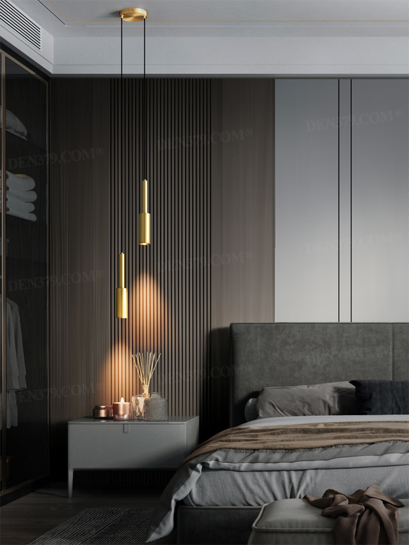 Đèn thả đầu giường, góc sofa kiểu ống đồng sang trọng 66447
