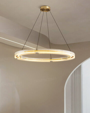 Đèn thả thủy tinh vòng tròn phong cách tối giản 66687