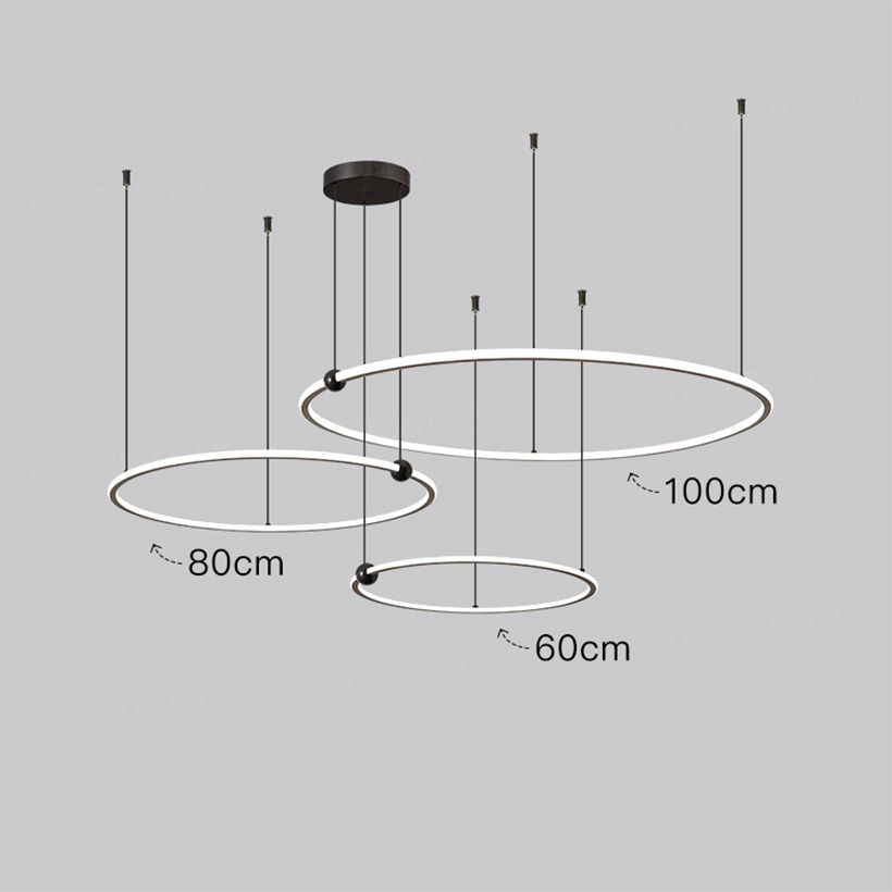 Đèn thả LED vòng tròn đồng cao cấp dây điều chỉnh độ dài 66924