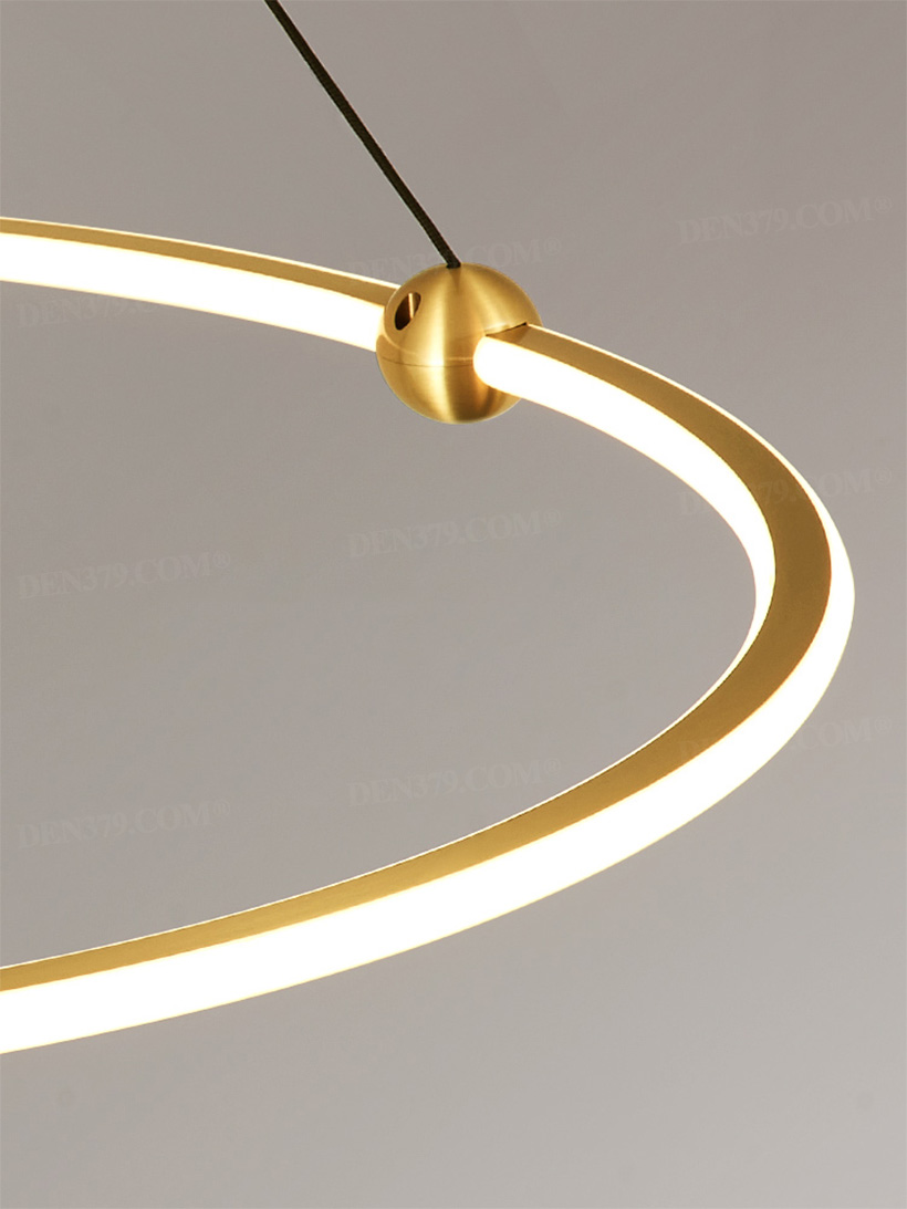 Đèn thả LED vòng tròn đồng cao cấp dây điều chỉnh độ dài 66924