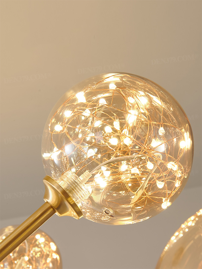 Đèn chùm trang trí bóng tròn dây LED 66941
