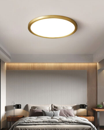 Đèn ốp trần đồng siêu mỏng phong cách tối giản 66958