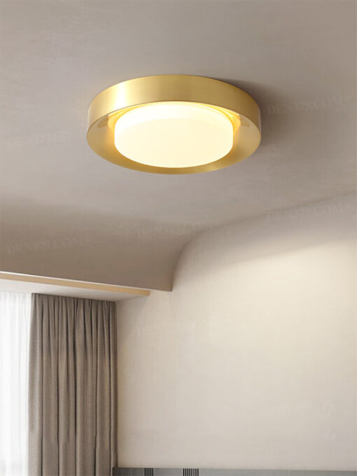 Đèn ốp trần phòng ngủ, phòng dưới 15m2 viền đồng cao cấp 67031